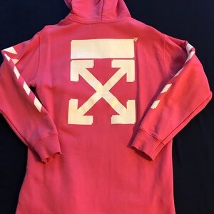 Girls off white hoodie dress